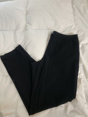 EILEEN FISHER Pants Sz Small Black Viscose Pull On Elastic Waist Stretch Women’s